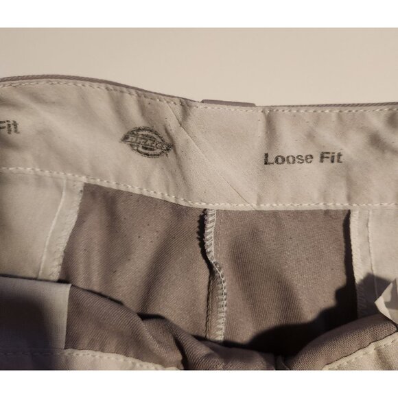 Dickies Work Shorts Gray Flat Front Chino Loose Fit Multi Pocket Mens 34x12 - Picture 8 of 13